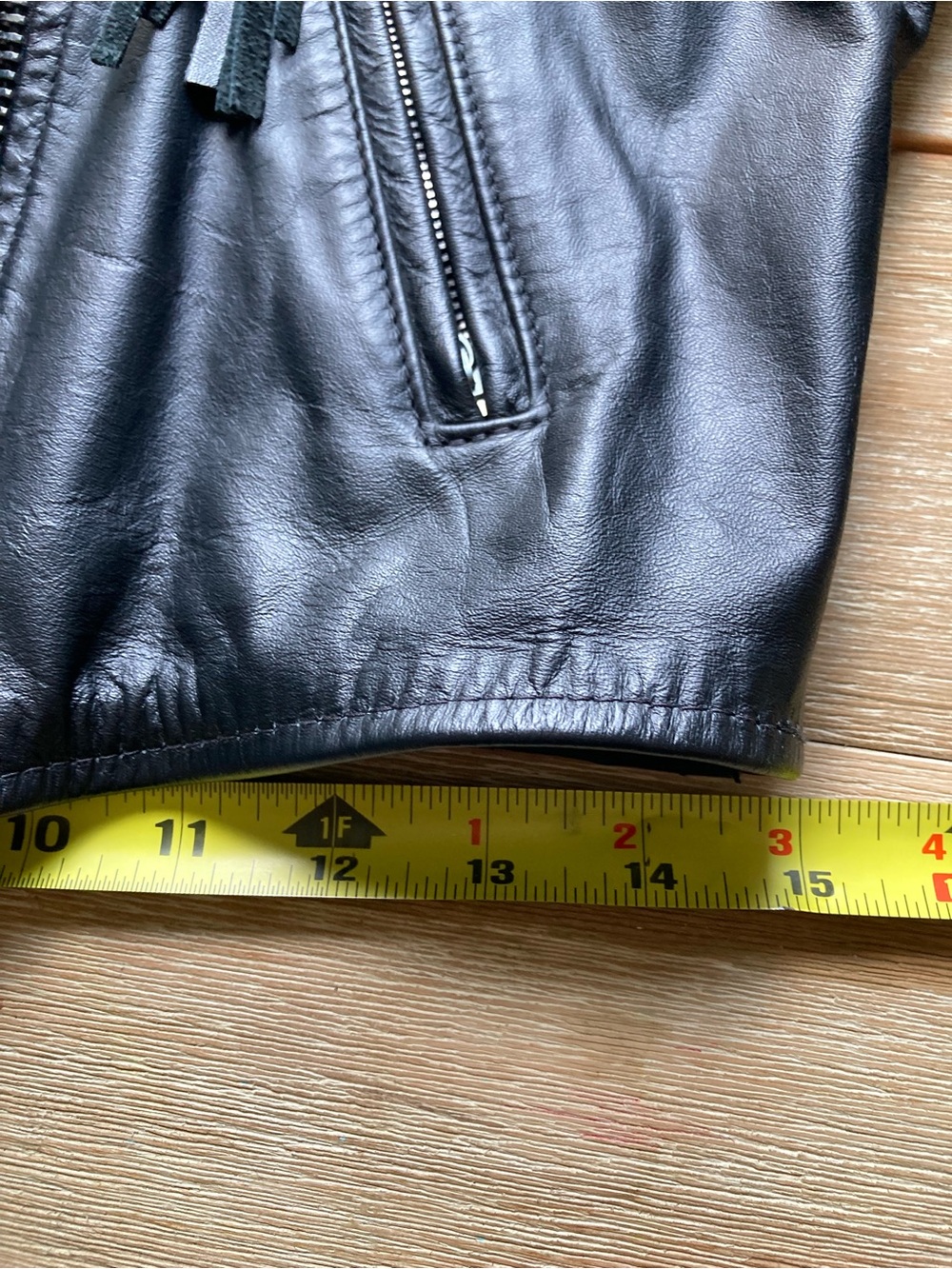 Vintage Fidelity Leathers Fringe Leather Moto Jacket Cropped USA Women’s 10 - Picture 11 of 15